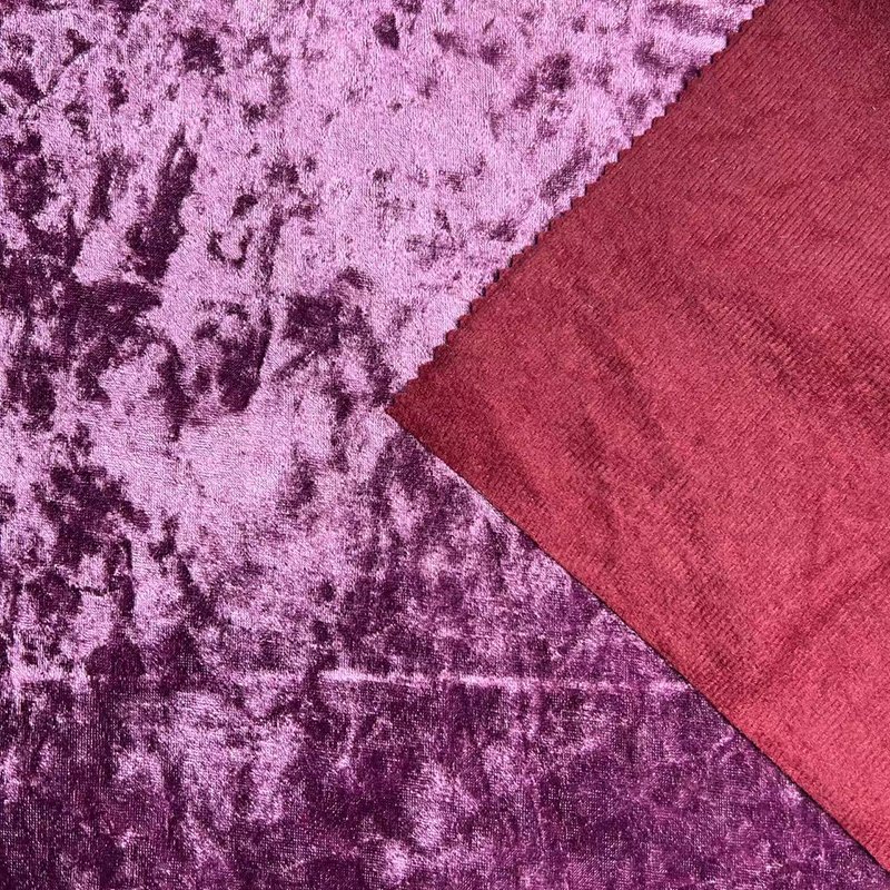 Hot selling ice flower polyester spandex fabric Korean velvet hotel KTV soft bag sofa fabric