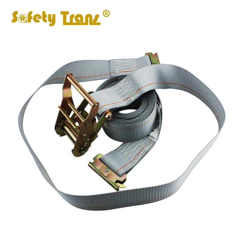 2inch x12 ft E track strap with ratchet webbing in grey color