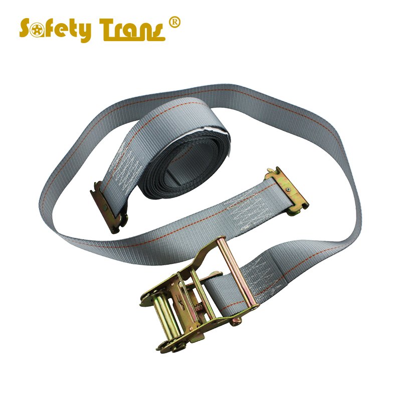 2inch x12 ft E track strap with ratchet webbing in grey color