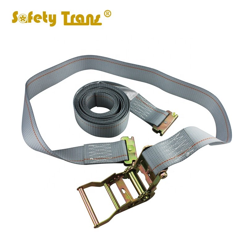 2inch x12 ft E track strap with ratchet webbing in grey color