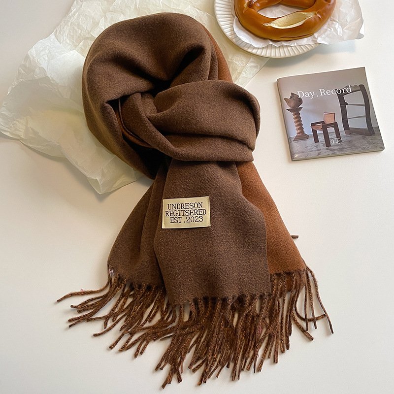 Shawls Cashmere Feel Winter Scarves For Women Ladies warm Blanket Thick wraps cashmere scarf