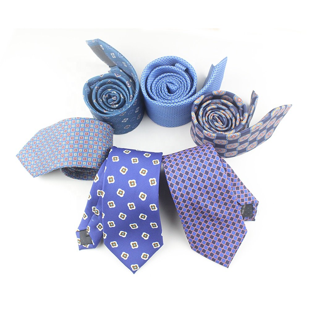 Black with small flower printed fabric ties accept custom logo and label China wholesale ties men necktie