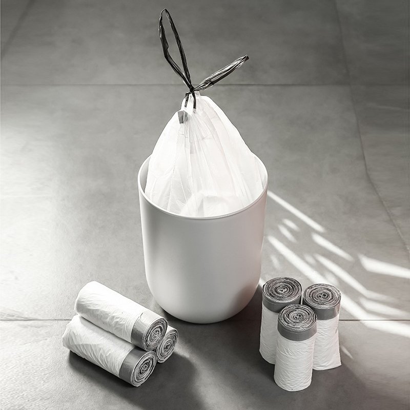 Kitchen disposal drawstring garbage trash bag scented biodegradable compostable heavy duty wholesale garbage bag with drawstring