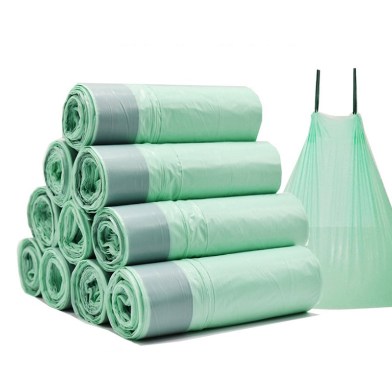 Kitchen disposal drawstring garbage trash bag scented biodegradable compostable heavy duty wholesale garbage bag with drawstring