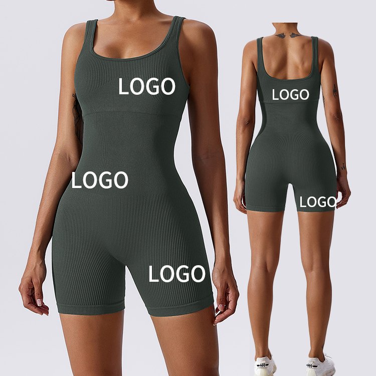 New One Piece Workout Clothing for Women Jumpsuit Half Zipper Gym Fitness Sweat Workout Suit Yoja Suit
