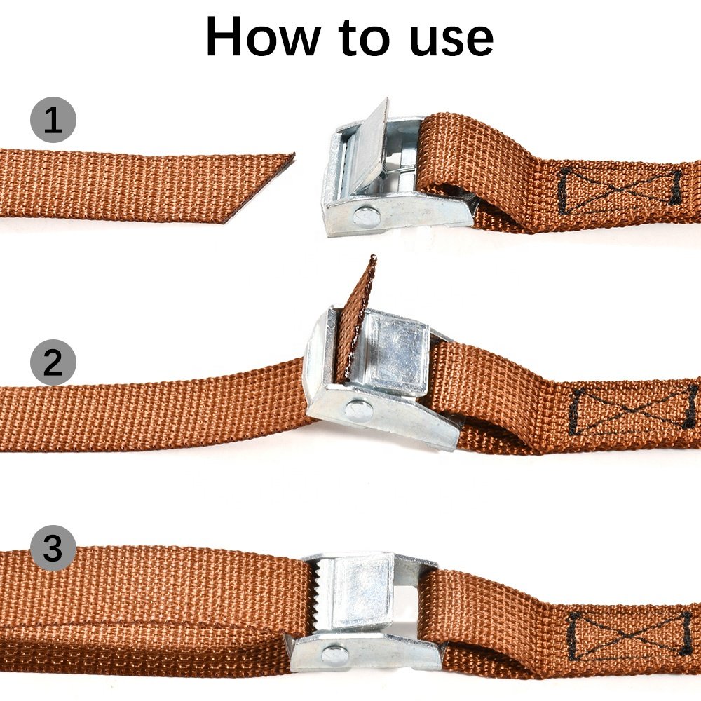 New Arrival 20mm Motorcycle Strap Cam Buckle Tie Down Strap with Zinc Alloy Cam Lock Buckle