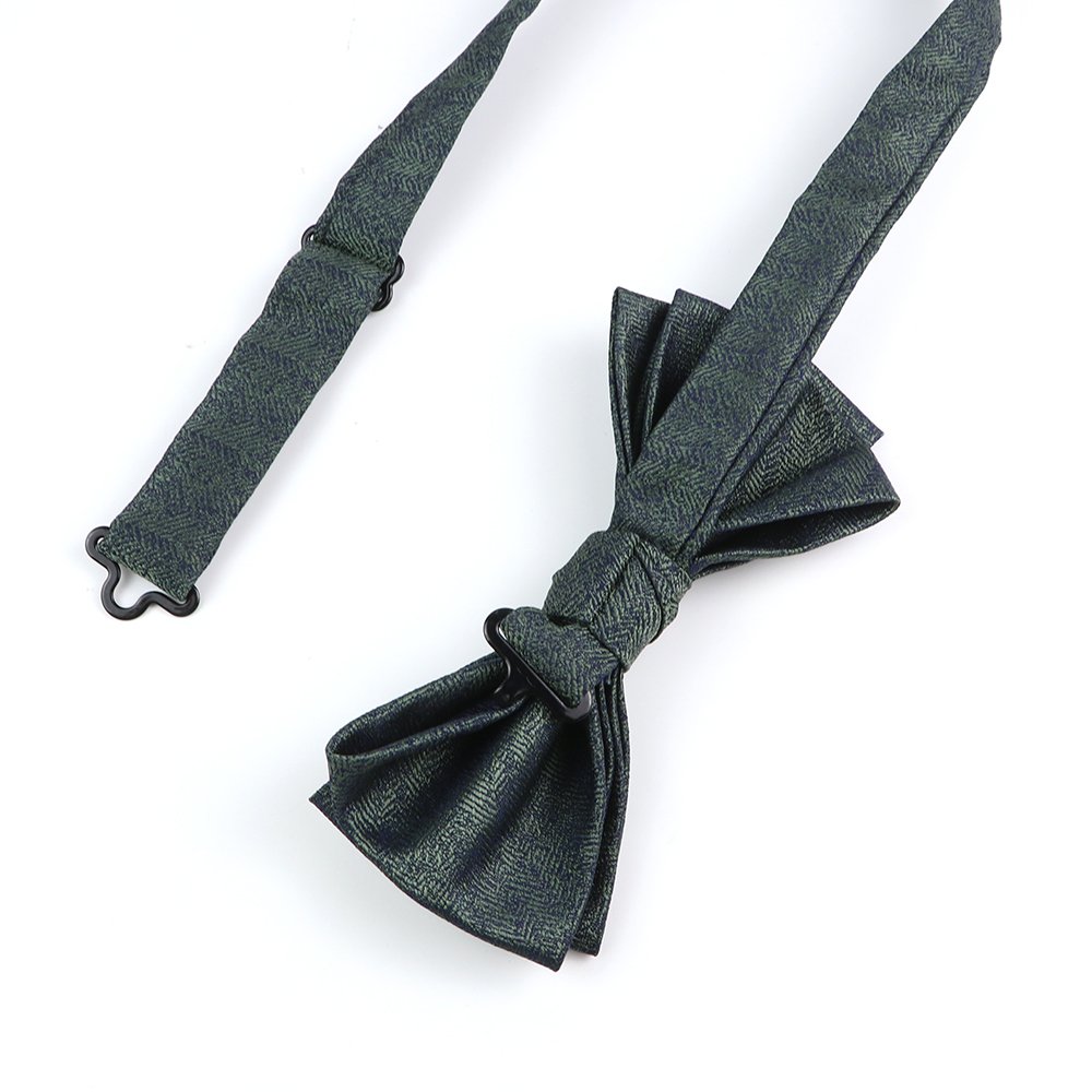 Men's classic simple polyester grinding noodles double bow tie corsage square scarf three-piece set classic simple gift set