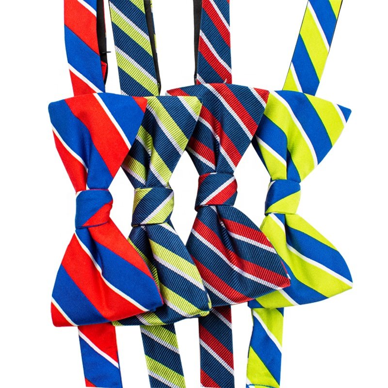 classic custom floral design 100% silk business party knotted bow tie for men