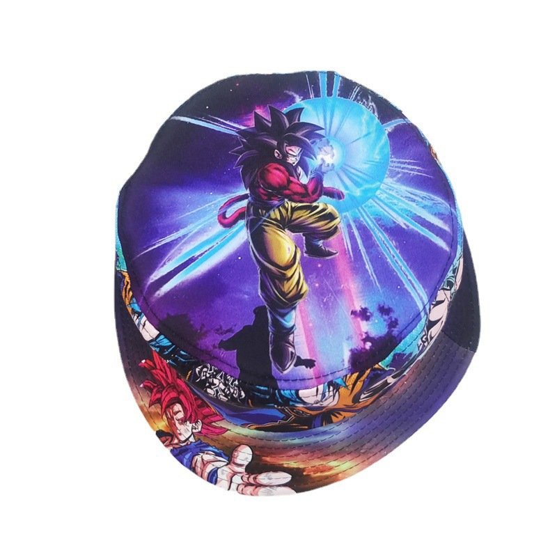 Anime Cartoon Printing Wide Brim Beach Uv Protection Fisherman Hats Outdoor Summer Foldable Bucket Hats