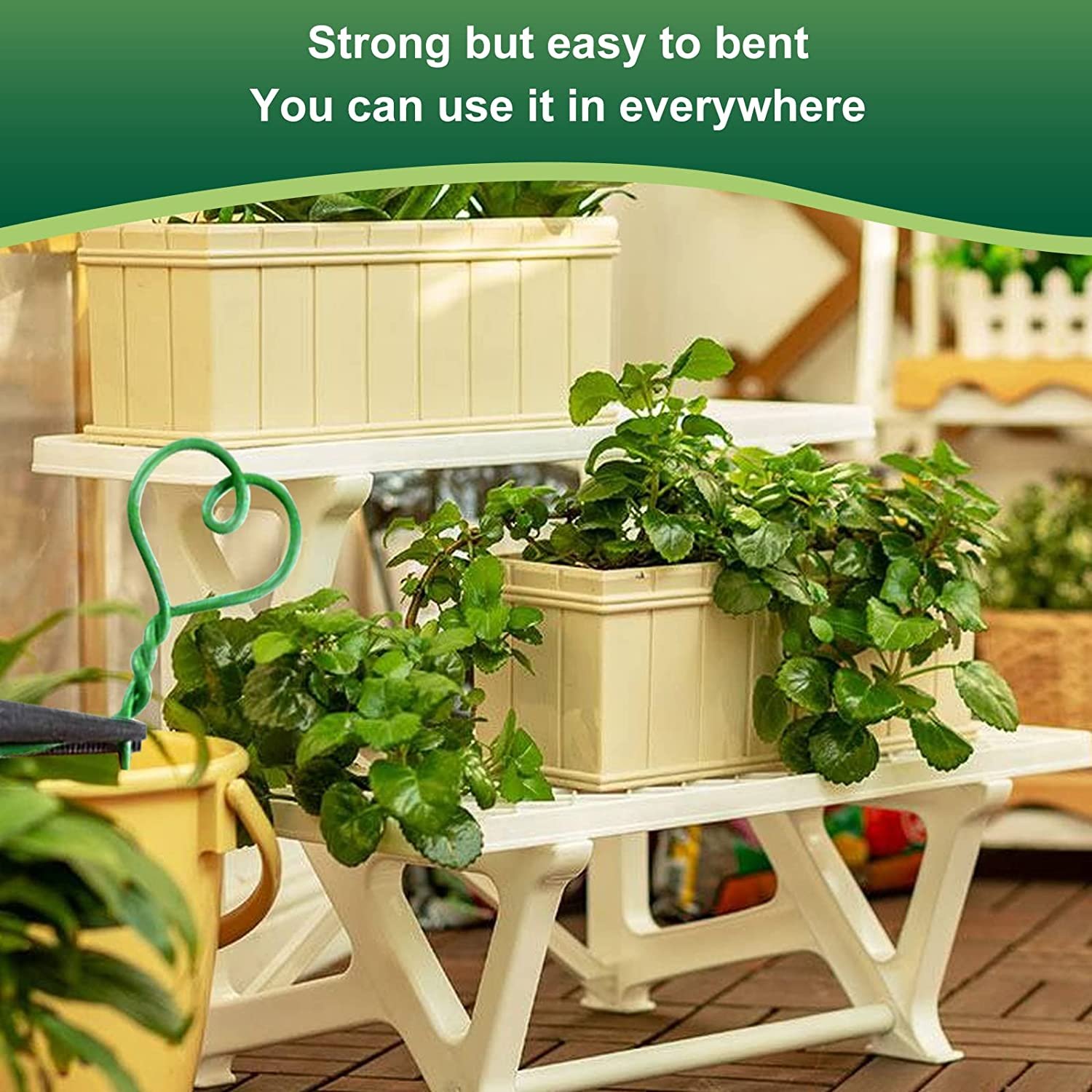 Factory flexable rubber coated twist ties green reusable soft tpr rubber twist tie vegetable binding twist tie for garden