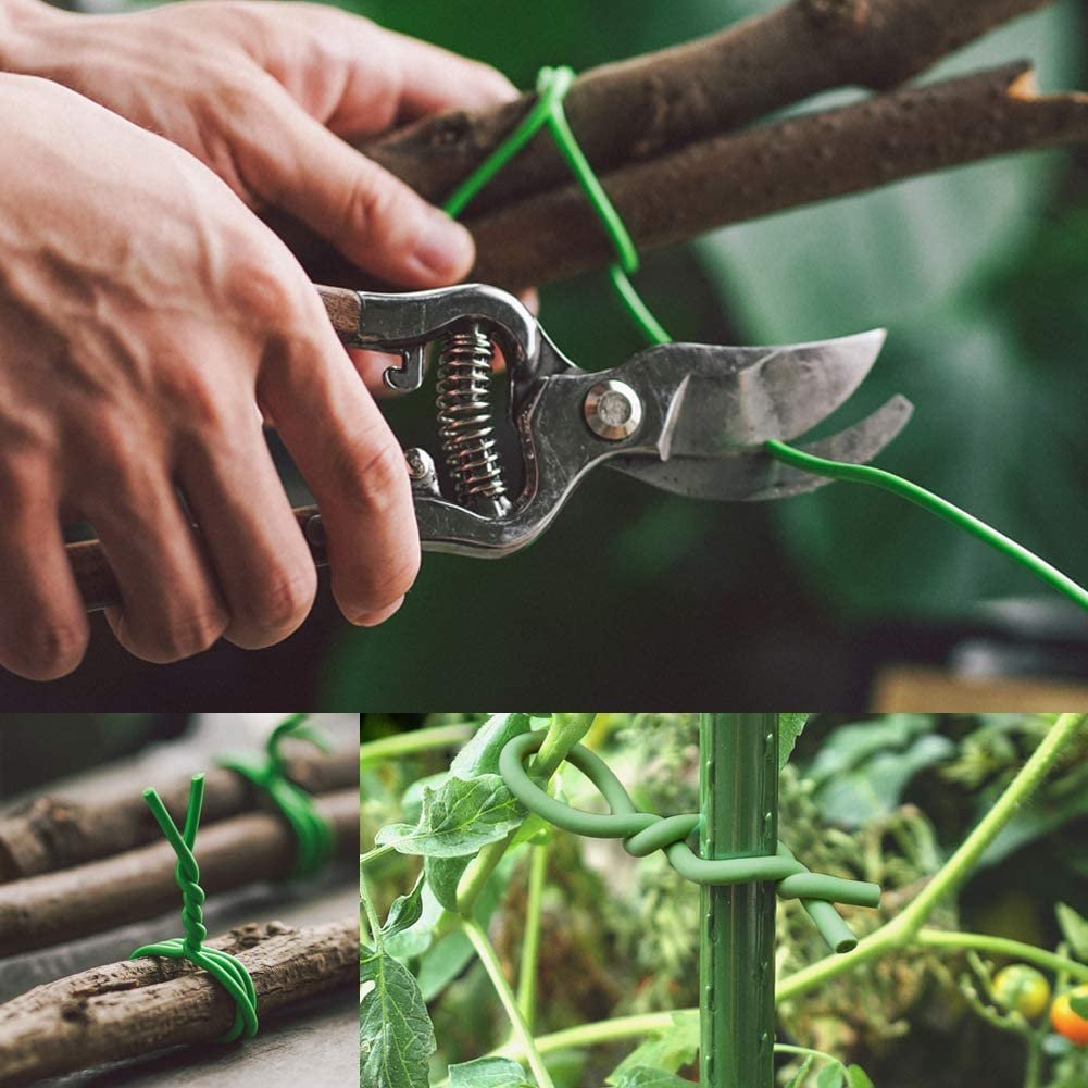Factory flexable rubber coated twist ties green reusable soft tpr rubber twist tie vegetable binding twist tie for garden