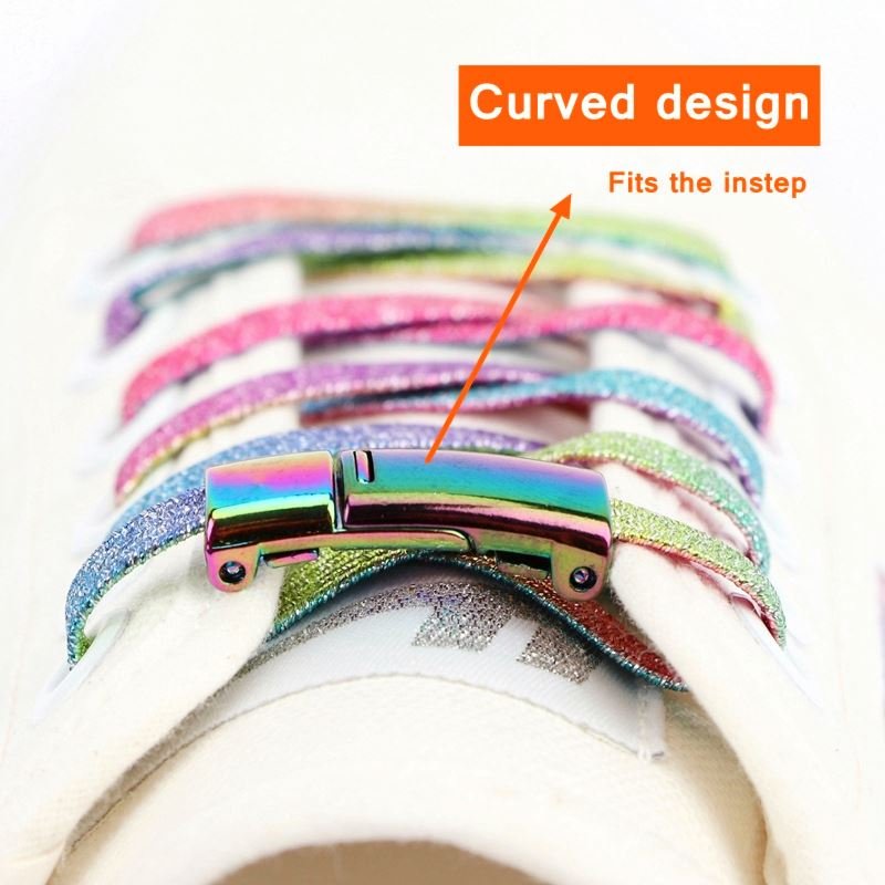 New Outdoor Leisure Sneakers Lazy laces Colorful Quick Magnetic Shoelaces Elastic Shoe laces No Tie Flat Magnetic shoelace