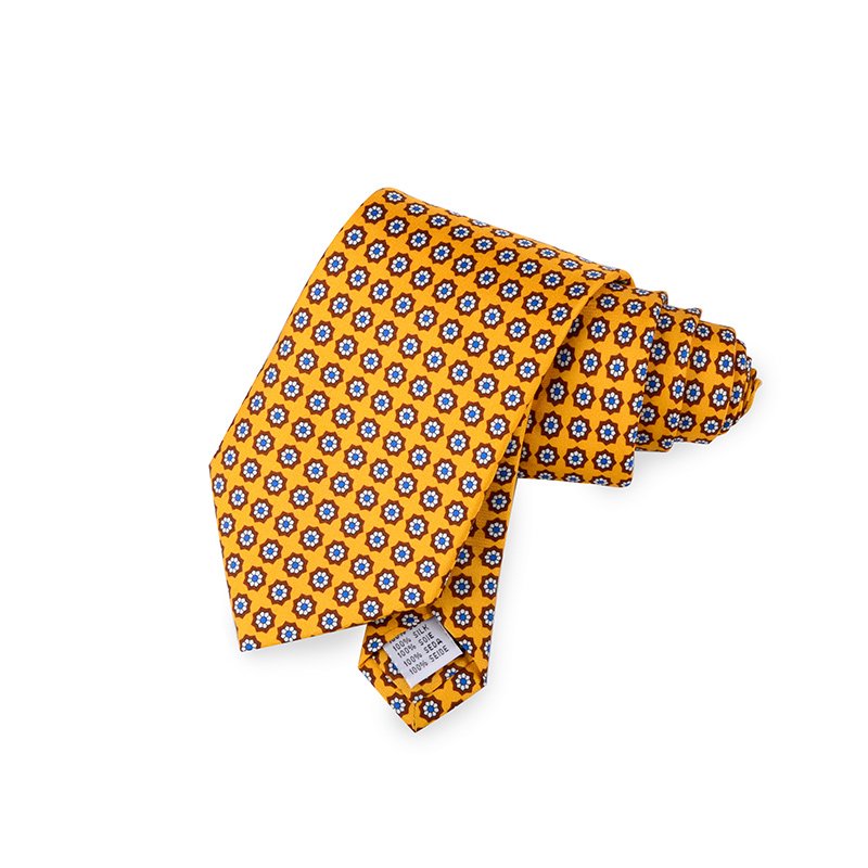 2024 Hot Selling China Factory Wholesale Neck Tie Customized OEM Service Circle Pattern 100% Silk Ties For Business Men