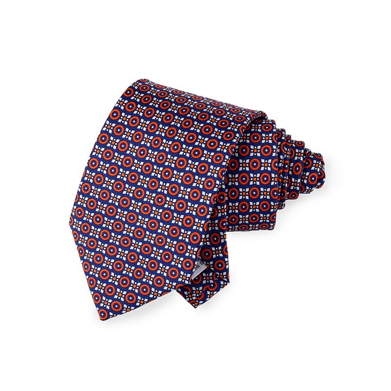 2024 Hot Selling China Factory Wholesale Neck Tie Customized OEM Service Circle Pattern 100% Silk Ties For Business Men