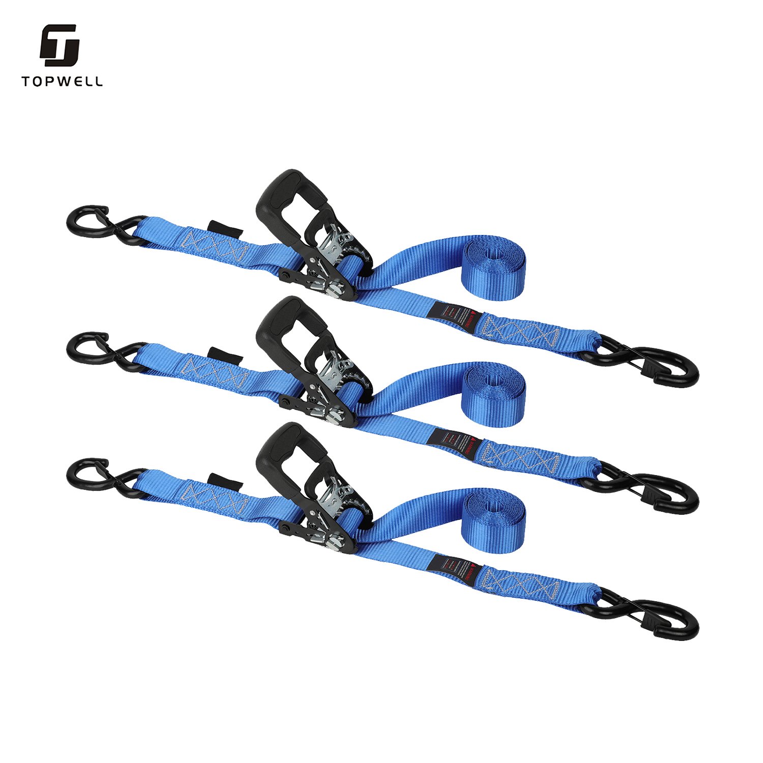 Tie Transformer Ratchet Cargo Boat Down Motorcycles Cam Buckle 38mm Black Rubber Handle Ratchet Tie down Car Strap