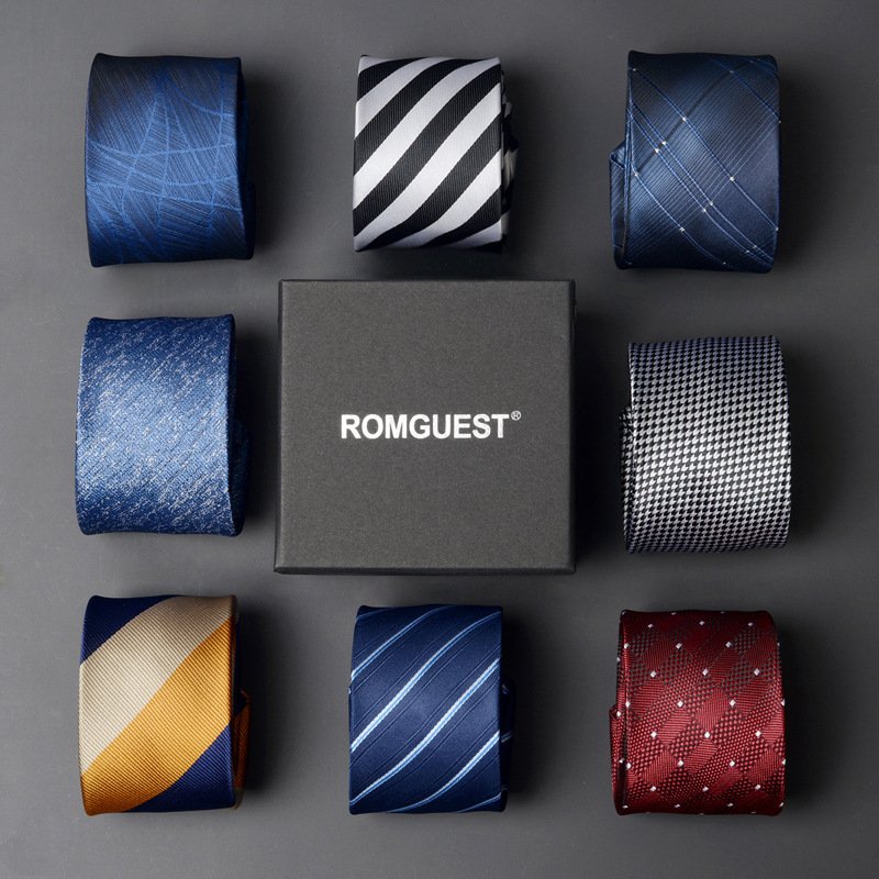 Fashion classic business men's tie custom strip 100% polyester woven men's tie Gravata