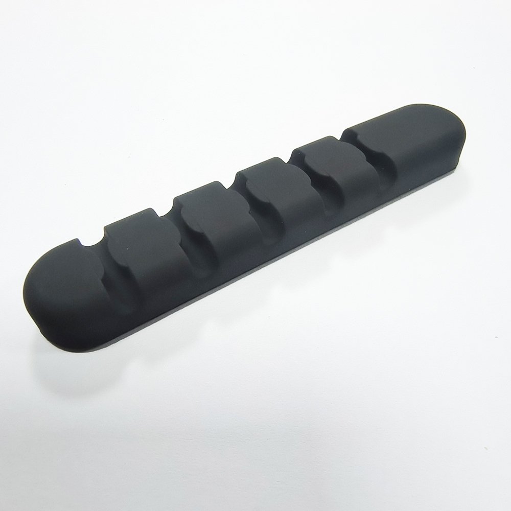 Hot Sale Wholesale 5-hole USB Desk Cable Holder Wire Silicone Cable Organizer