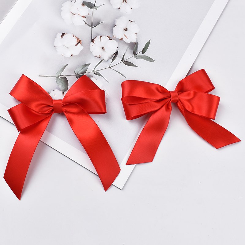 Wholesale Premade Ribbon Bow Custom logo Printed Ribbon Grosgrain Satin Silk Custom Satin Ribbon With Logo for bows
