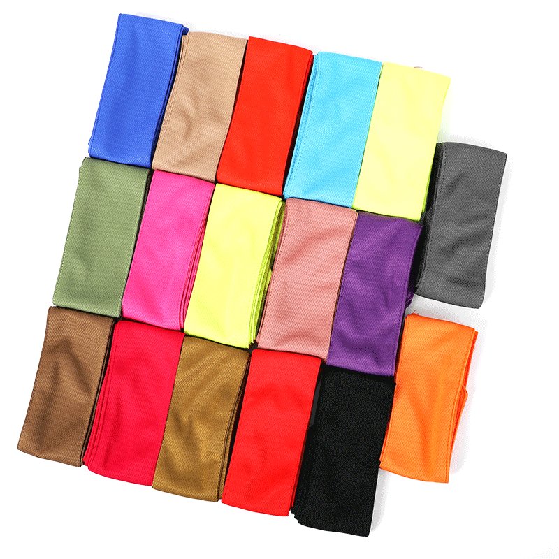 Solid Color Blank Plain Ninja Sweatband Wide Tennis Fitness Sports Non Slip Mesh Tie Back Headbands