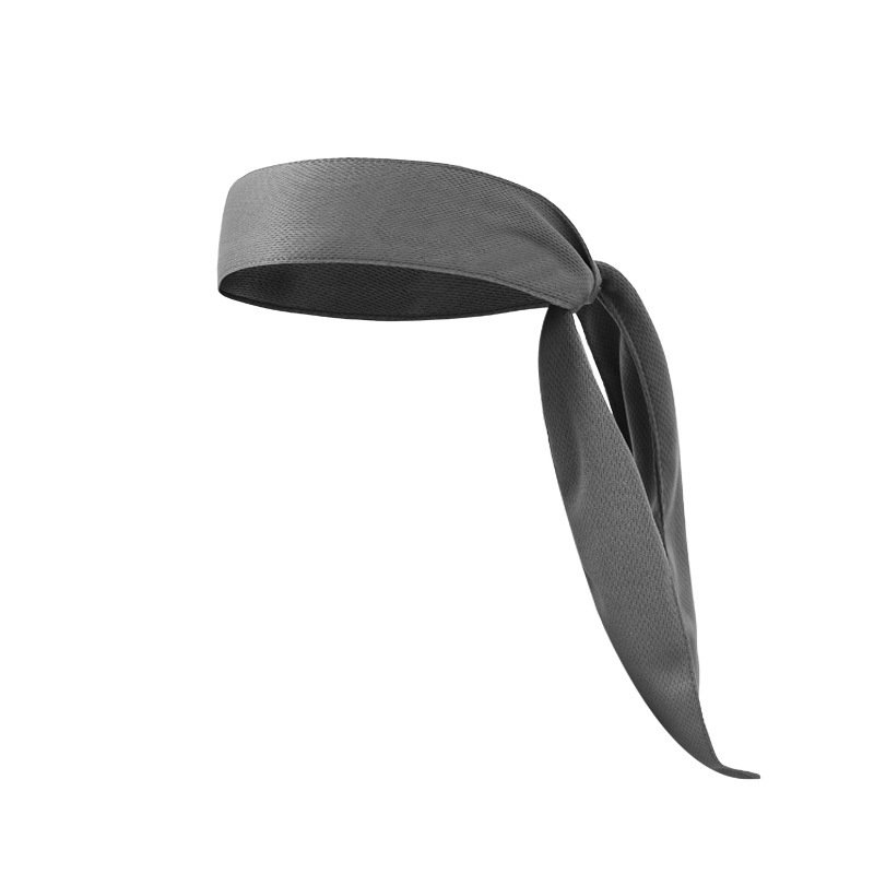 Solid Color Blank Plain Ninja Sweatband Wide Tennis Fitness Sports Non Slip Mesh Tie Back Headbands
