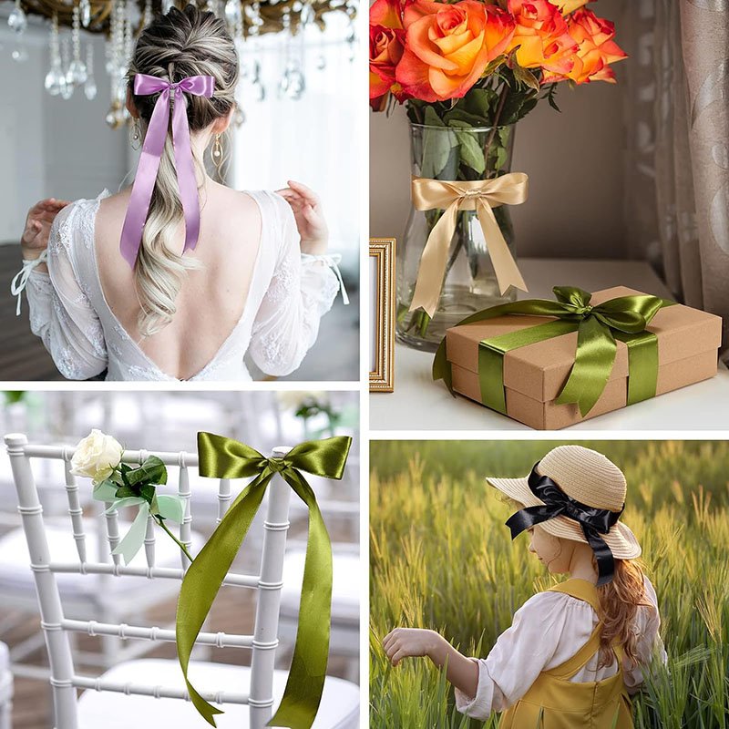 New arrival decoration gift box chair sashes bows ties 4 cm satin ribbon 1.5 inch for flowers