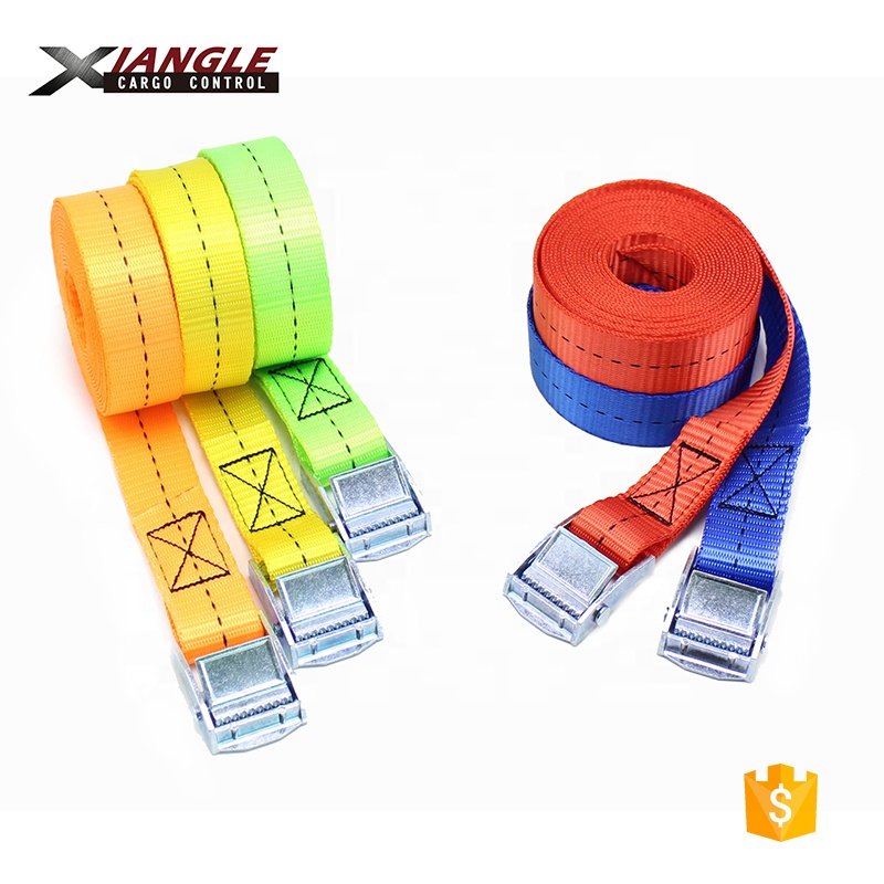 250kgs capacity 25mm Metal Cam Buckle Tie Down Lashing Straps used for tightening goods
