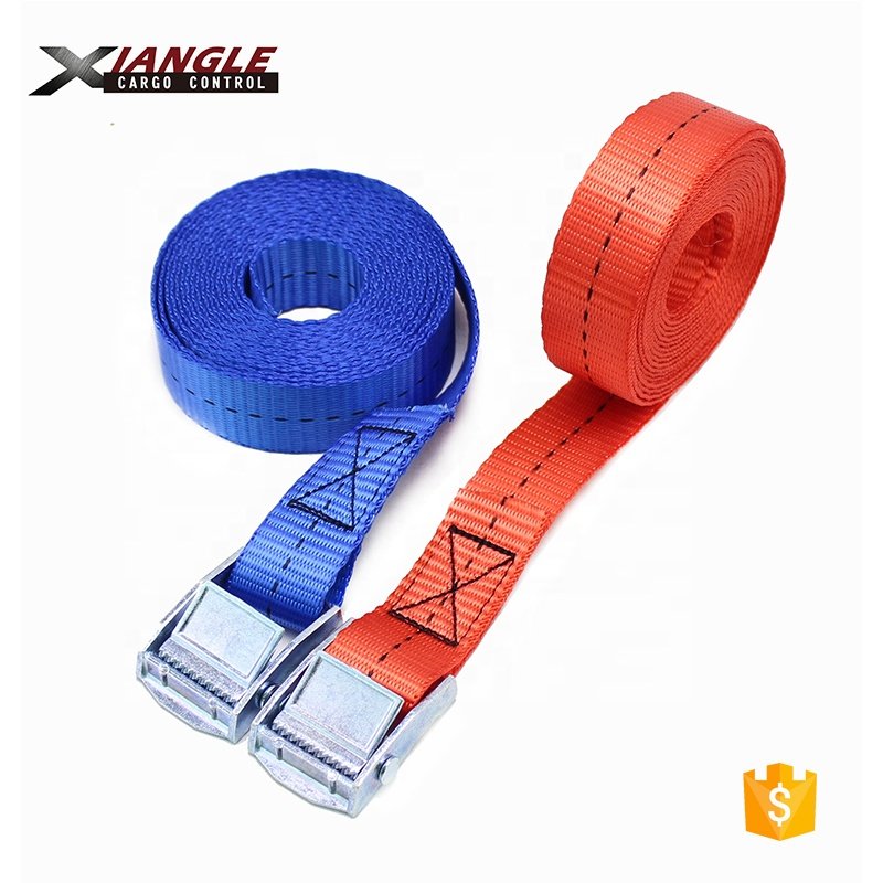 250kgs capacity 25mm Metal Cam Buckle Tie Down Lashing Straps used for tightening goods