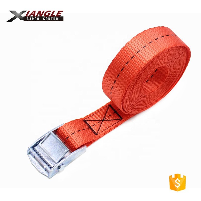 250kgs capacity 25mm Metal Cam Buckle Tie Down Lashing Straps used for tightening goods