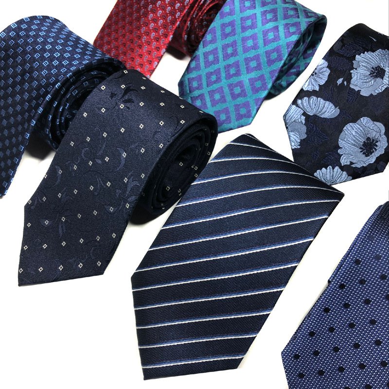 Custom High Quality Personalized 8cm Silk tie Necktie Fabric Woven Men businee silk Ties