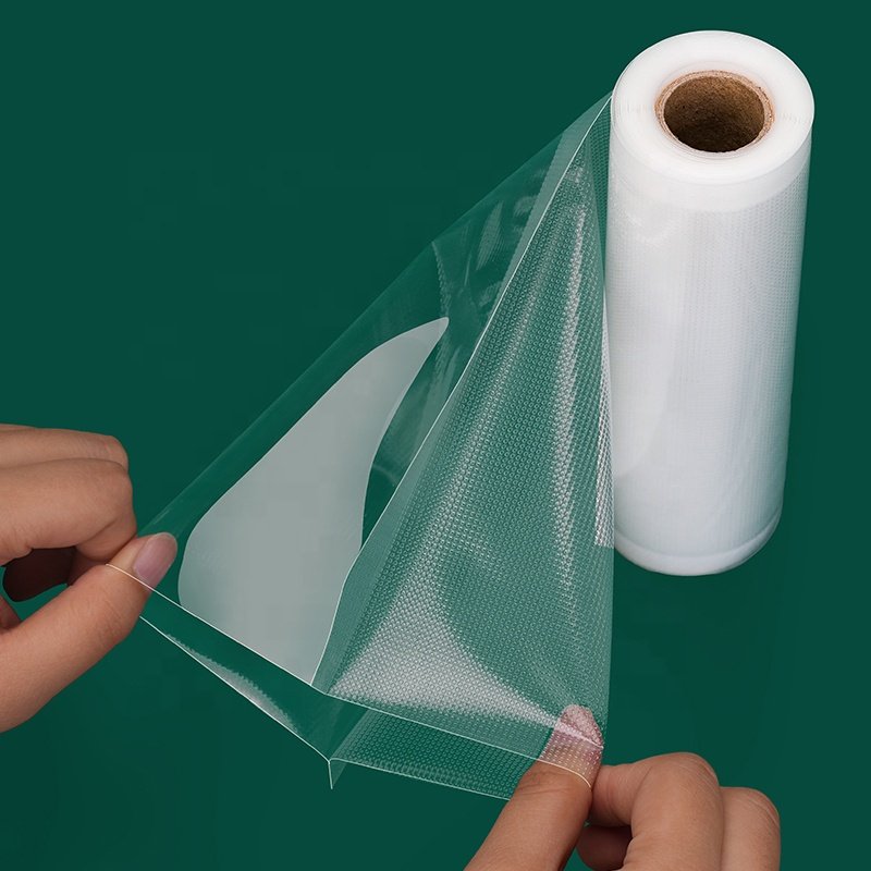 Transparent Food Vacuum Packaging Texture Roll Storage Seal Embossed Vacuum bag for meat
