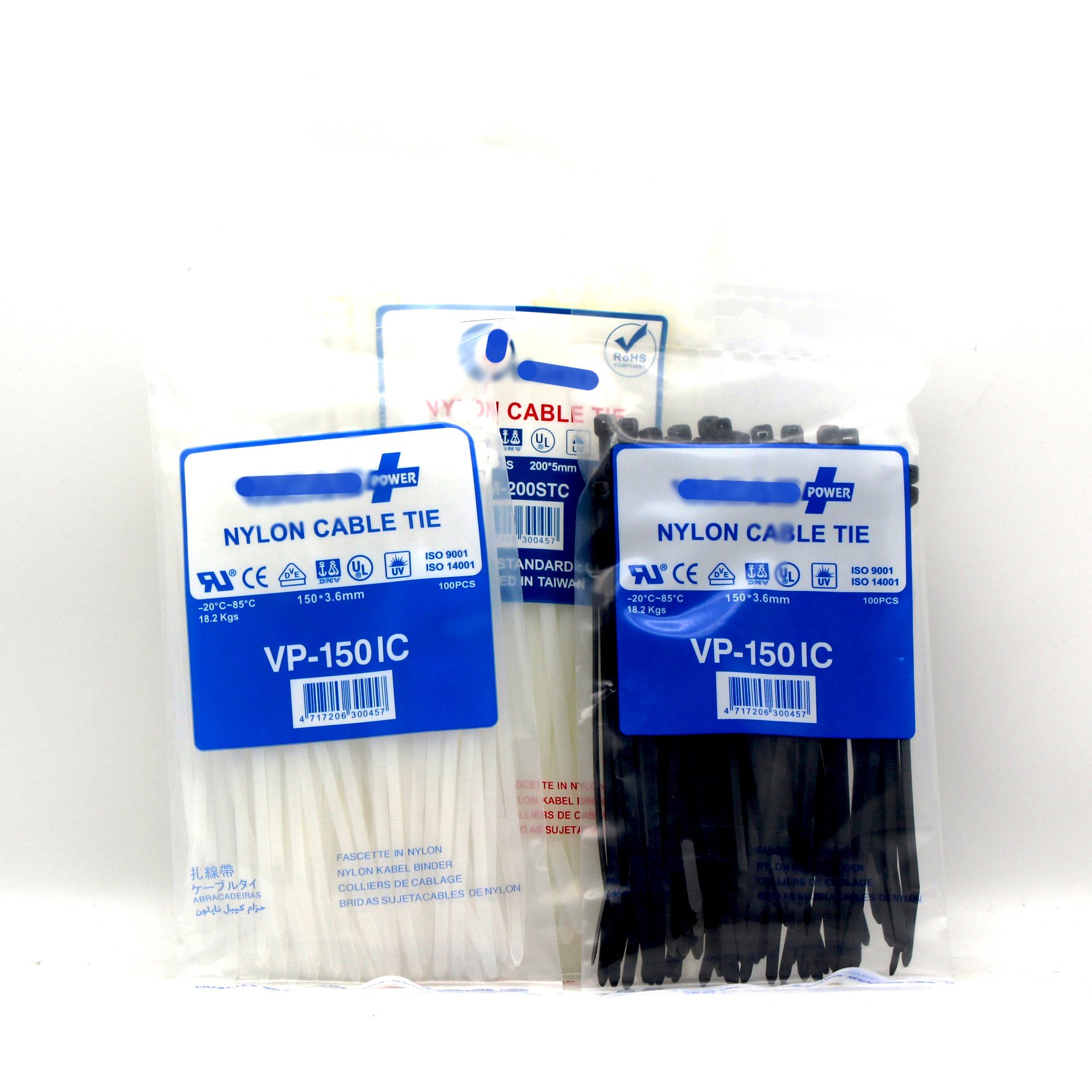 Cable Ties New Eco Customizable Self Locked Nylon Product 4.8*200mm 100pcs/bag ROSH/REACH Gp-4.8*200mm GPOWER 94V-2