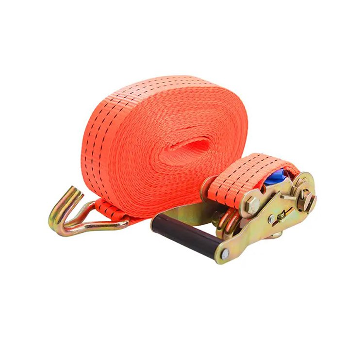 Heavy Duty Truck Trailer Cargo Hitch with Double J Ratchet Stretch Straps.