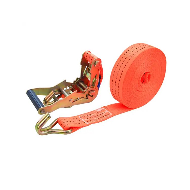 Heavy Duty Truck Trailer Cargo Hitch with Double J Ratchet Stretch Straps.