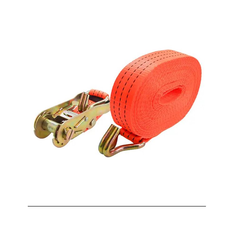 Heavy Duty Truck Trailer Cargo Hitch with Double J Ratchet Stretch Straps.