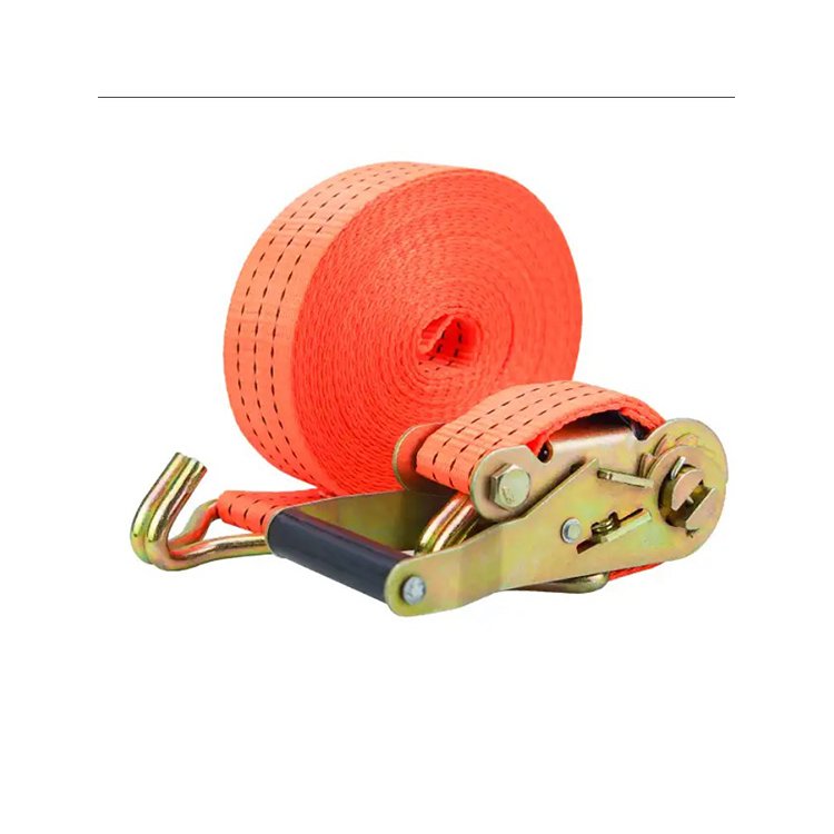 Heavy Duty Truck Trailer Cargo Hitch with Double J Ratchet Stretch Straps.