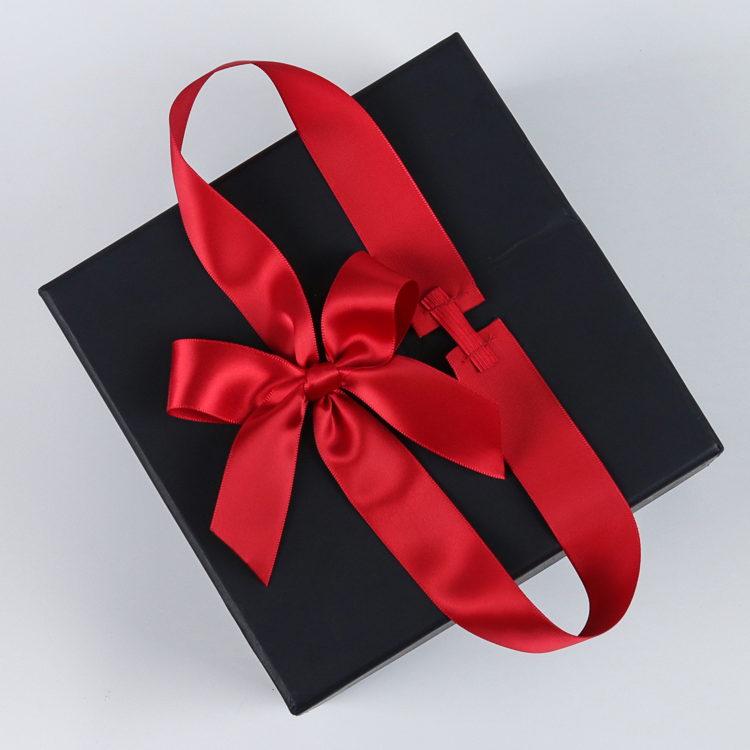 Factory customized adjustable pre-tied made gift wrap printed grosgrain satin ribbon bows with loops