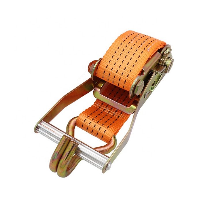 5000kg 2 inch Polyester 50mm Cargo Lashing Strap With Ratchet Strap Cargo with EN12195-2 standard