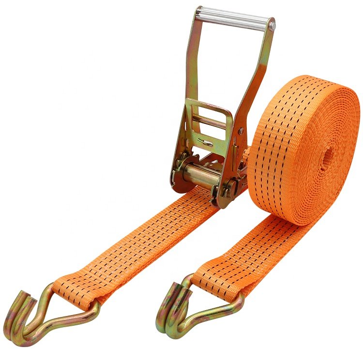 5000kg 2 inch Polyester 50mm Cargo Lashing Strap With Ratchet Strap Cargo with EN12195-2 standard