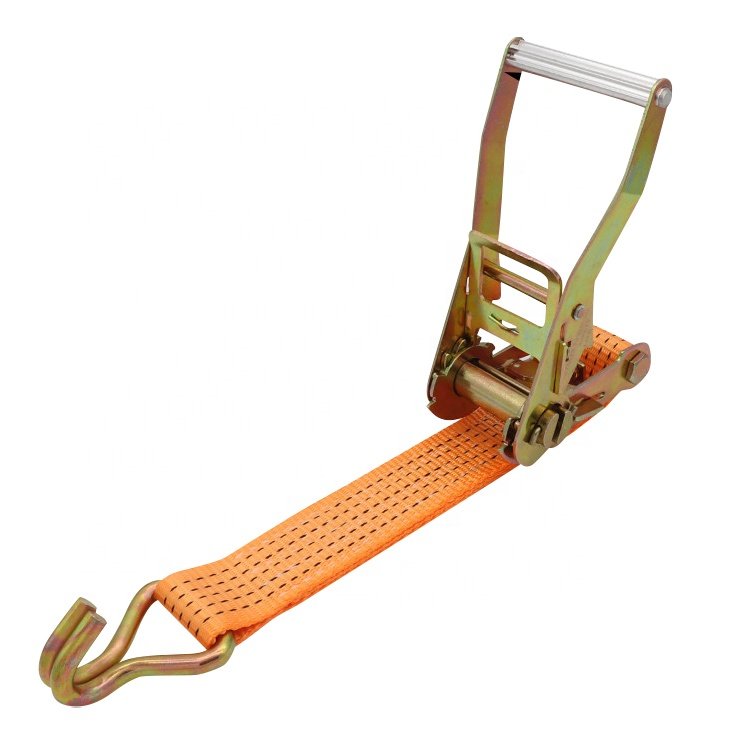 5000kg 2 inch Polyester 50mm Cargo Lashing Strap With Ratchet Strap Cargo with EN12195-2 standard