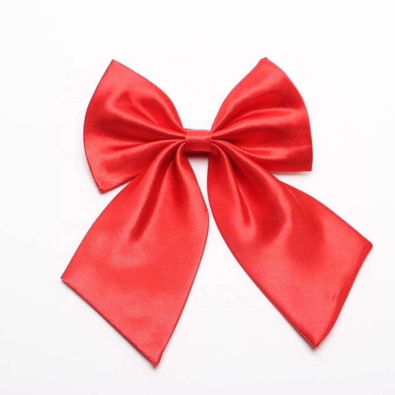 Amz Brand Dynastyle OEM Fashion Polyester Woven Plain Dyed Kids Satin Celebration Wedding Party Bow Tie