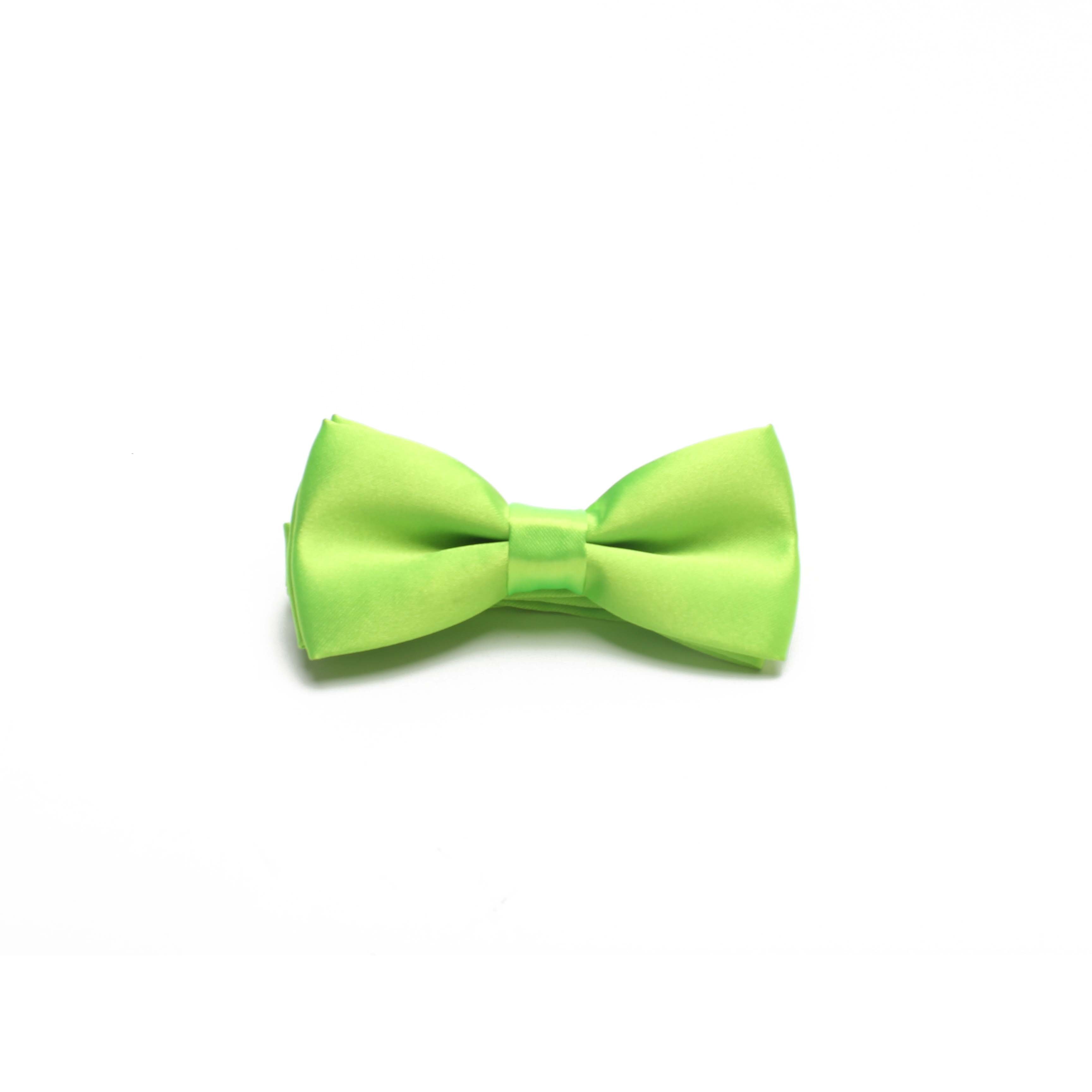 Amz Brand Dynastyle OEM Fashion Polyester Woven Plain Dyed Kids Satin Celebration Wedding Party Bow Tie