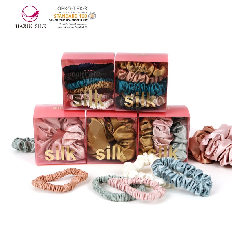 All skin types fashion style large silk hair ties scrunchies big for girls