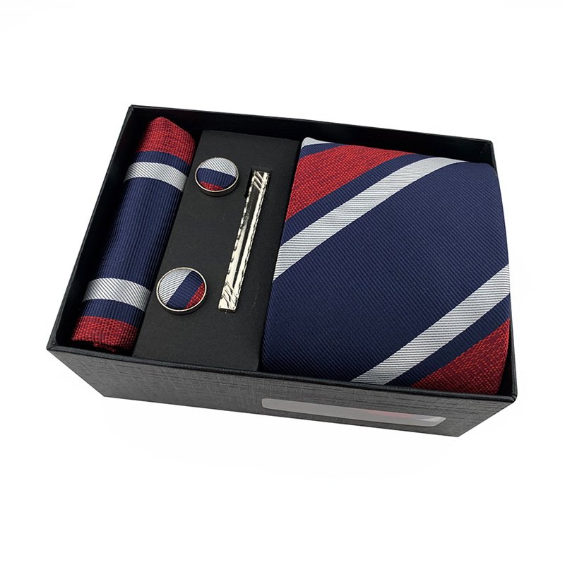 manufacture 8cm formal business British black tie professional work men's wedding dark striped necktie