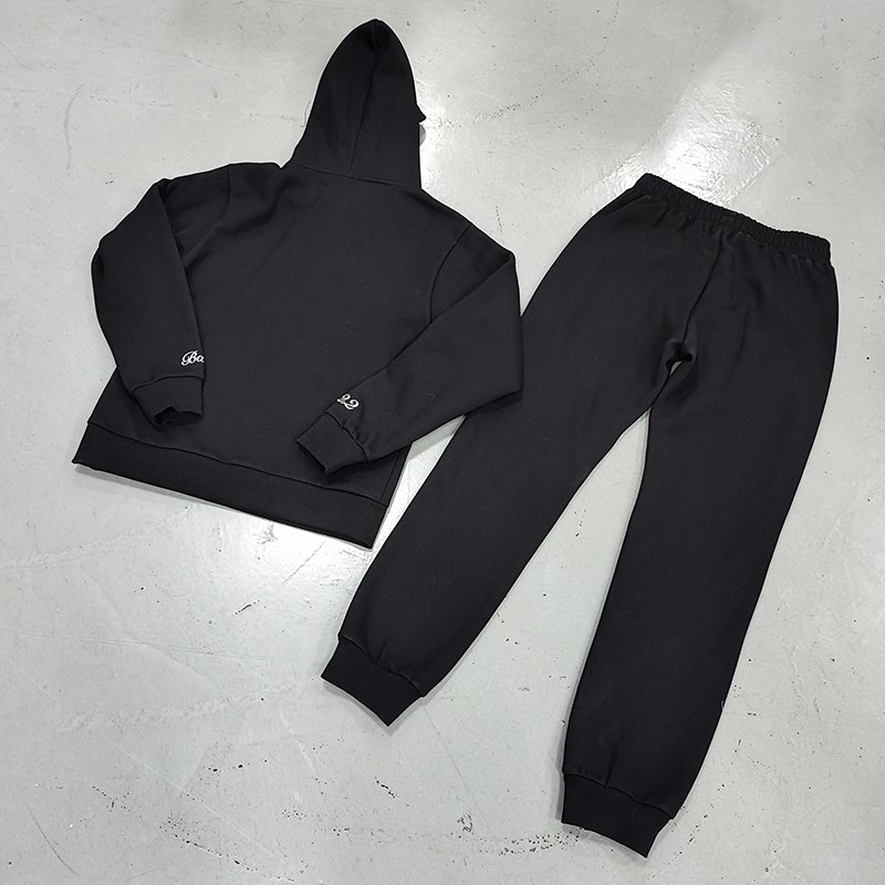 high quality sweatsuits unisex sets own logo stacked sweat suits DGT print custom design stacked pants sets men