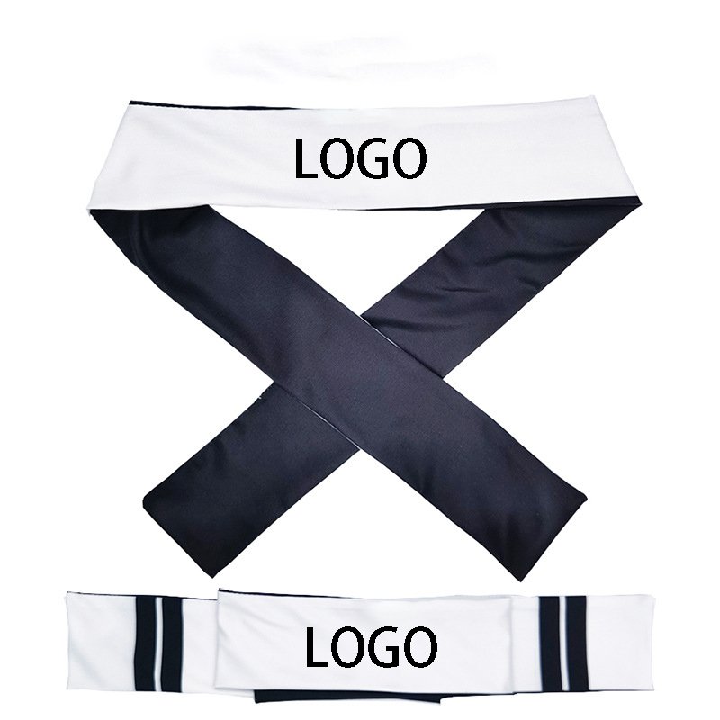 Wholesale Custom Tennis Workout Run Fitness Sweatband Elastic Sports Tie Back Headband For Men Women