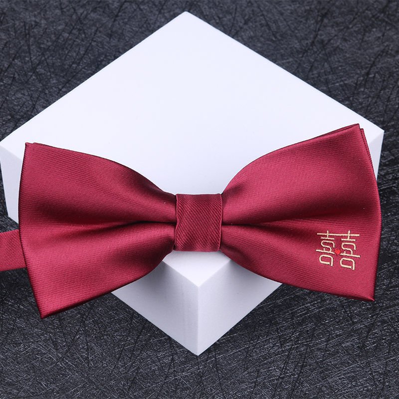 Wedding Bow Tie for Men Classic Red Pre-tied Bowtie Cufflinks Corsage Butterfly Knot Gift Man Accessories