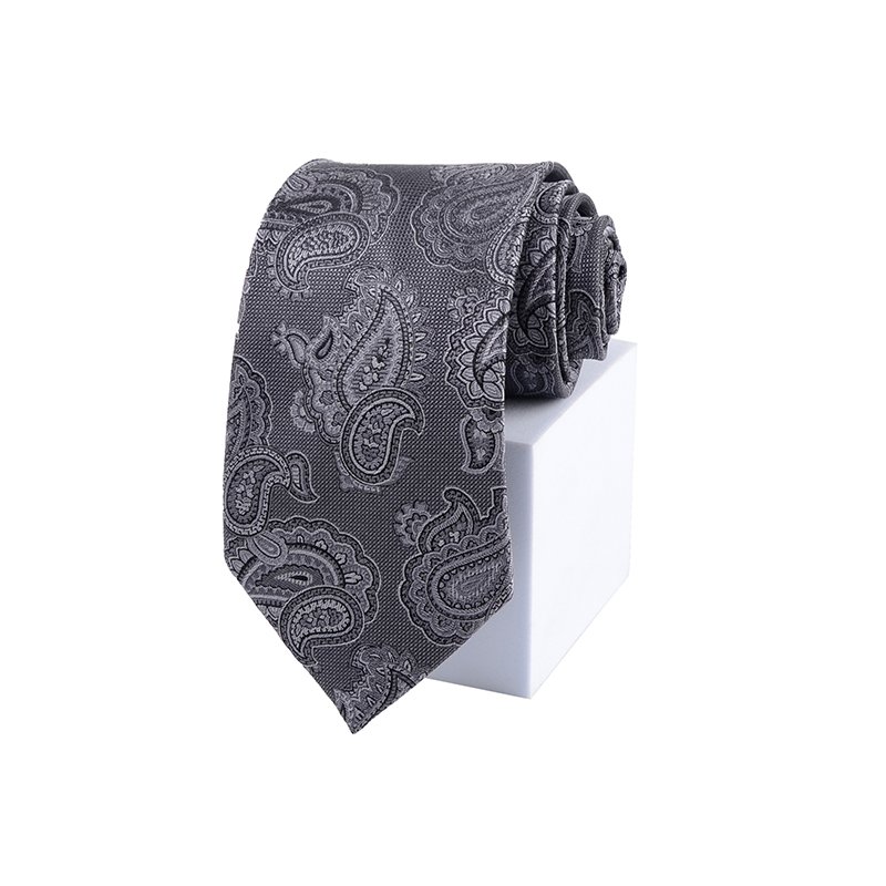Custom Logo Paisley Pattern Business Men's Silk Tie 100% Handmade New Design Silk Jacquard Cheap Necktie Wholesale