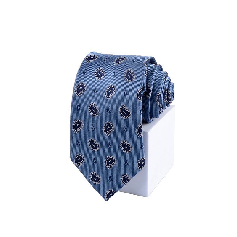 Custom Logo Paisley Pattern Business Men's Silk Tie 100% Handmade New Design Silk Jacquard Cheap Necktie Wholesale