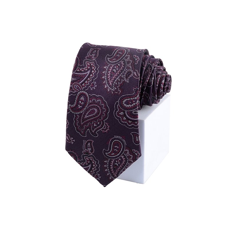 Custom Logo Paisley Pattern Business Men's Silk Tie 100% Handmade New Design Silk Jacquard Cheap Necktie Wholesale