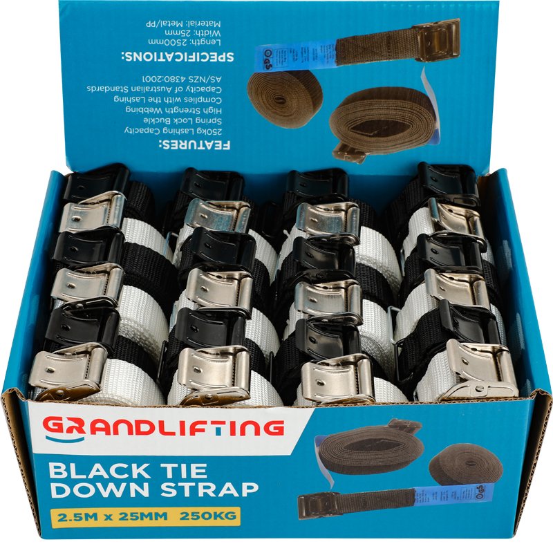 In Stock 1" 25mm 500kg Cam Buckle Tie Down Kayak Car Roof Cargo Lashing Cam Lock Metal Buckle Strap Tie Down Strap